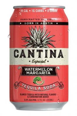 Cantina - Watermelon Margarita (4 pack bottles) (4 pack bottles)